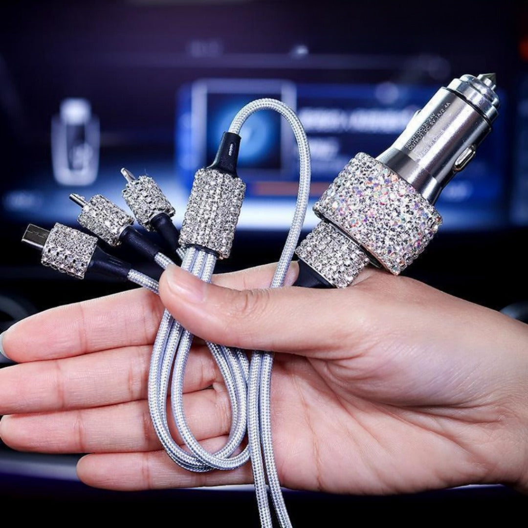 Ensemble de recharge pour voiture avec strass