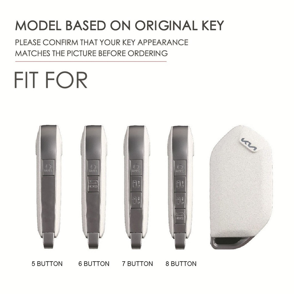 Kia Leder-Autoschlüsselhülle für 5, 6, 7, 8 und 9 Tasten