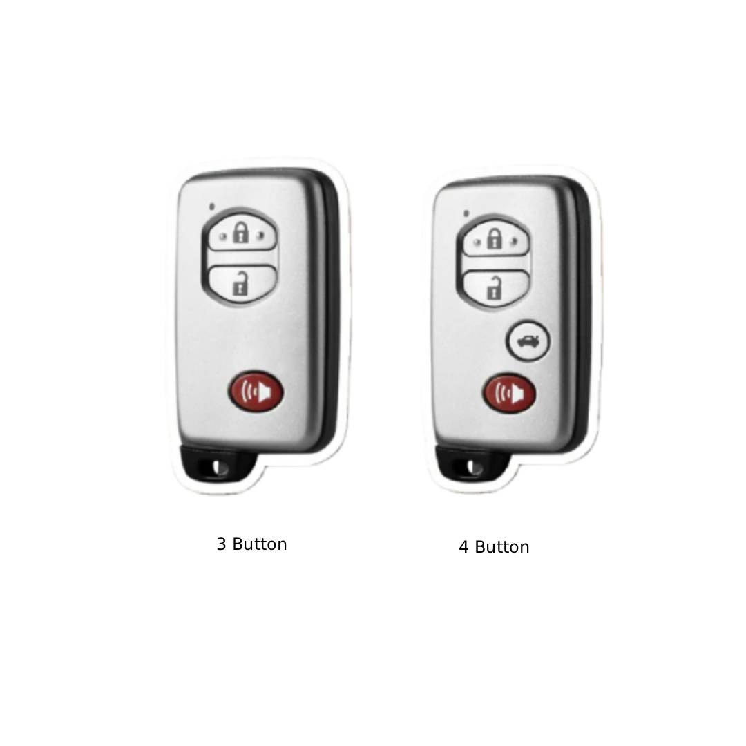 Étui de clé de voiture en cuir Crown pour Toyota Camry Highlander, 3 ou 4 boutons