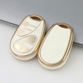 Carsine Nissan Sunny Infiniti Sentra Maxima Car Key Case Golden Edge White / Key case