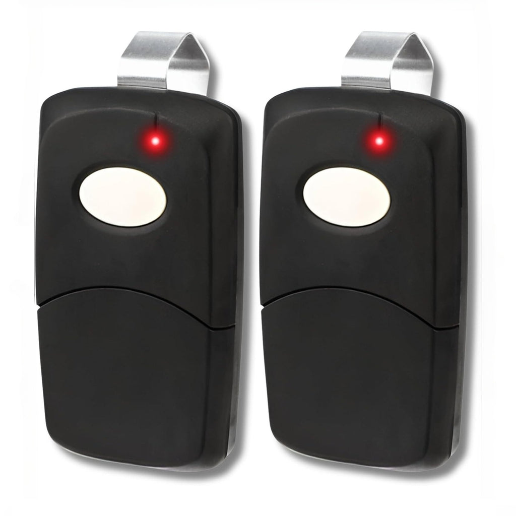 Carsine Multicode Linear 308911, 10 dip Switch Gate Opener Remote 300MHz, Multi Code Garage Door Opener Remote, Garage Clicker Replacement Black / 2 PCS