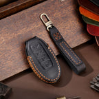 Étui en cuir pour clé de voiture Nissan à 3, 4 ou 5 boutons