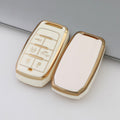 Carsine Jeep Dodge Ram Chrysler Car Key Case Golden Edge White / Key case