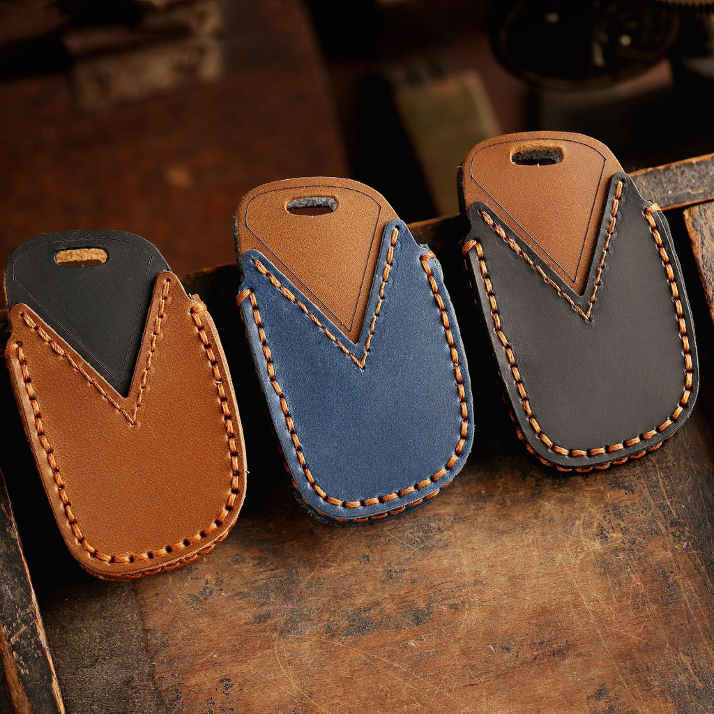 Hyundai Elantra IX25 Festa IX35 Verna Leder-Autoschlüsselhülle mit 3 Tasten