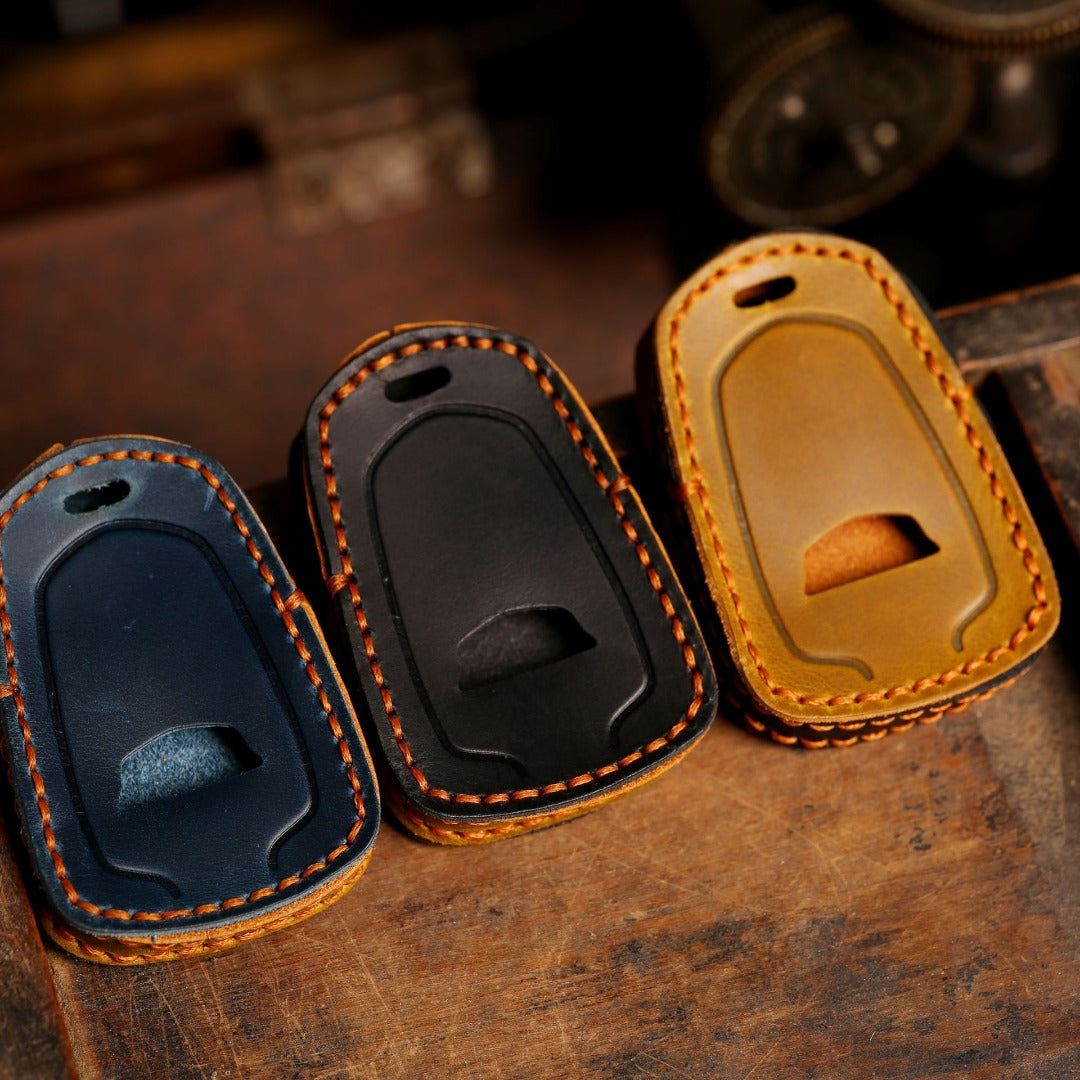 Étui de clé de voiture en cuir pour Cadillac CT4, CT5, CT6, XT4, XT5, XT6 et ATXL (4 ou 5 boutons).