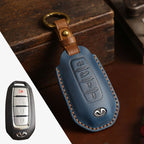 Étui de clé de voiture en cuir Infiniti 3,4 boutons