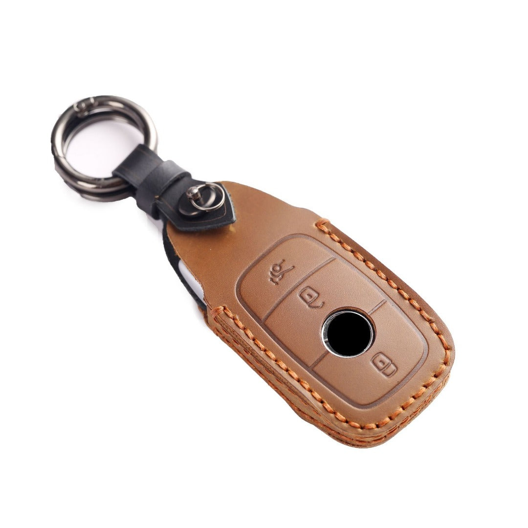 Carsine Mercedes Benz Leather Car Key Cover 3,4 Button Black / 3 Button