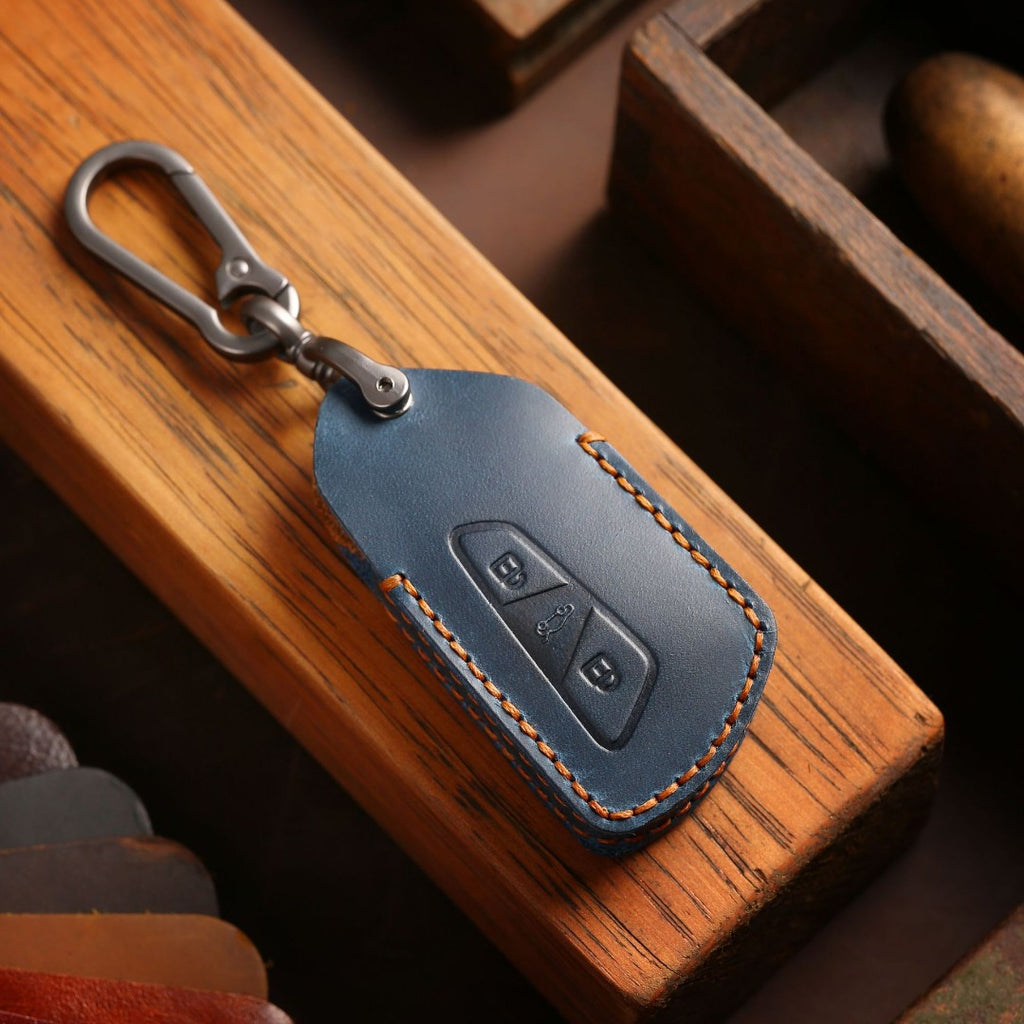 Étui de clé de voiture en cuir pour Volkswagen Golf 8 Touron ID6X ID4X ID6 (3,5 boutons)