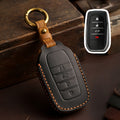 Carsine Toyota Sena Grevia Alphard Vellfire Leather Car Key Cover 4,5,6 Button Black / 4 Button