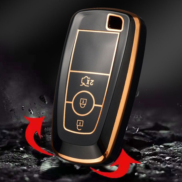 Carsine Ford Car Key Case Golden Edge Black / Key case