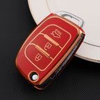 Carsine Hyundai Car Key Case Golden Edge Red / Key case