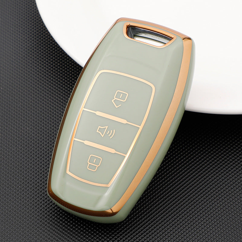 Carsine GWM Car Key Case Golden Edge Green / Key case