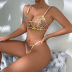 BH- und String-Set mit Blumenmuster, 2-teilig