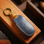 Étui en cuir pour clé de voiture Ford Escort Mondeo EcoSport Edge Mustang Explorer (3, 4, 5 boutons)