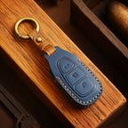 Étui de clé de voiture en cuir Ford EcoSport Focus à 3 boutons