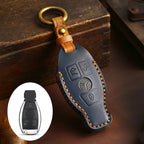 Carsine Mercedes Benz Leather Car Key Cover 2,3 Button Blue / 3 Button