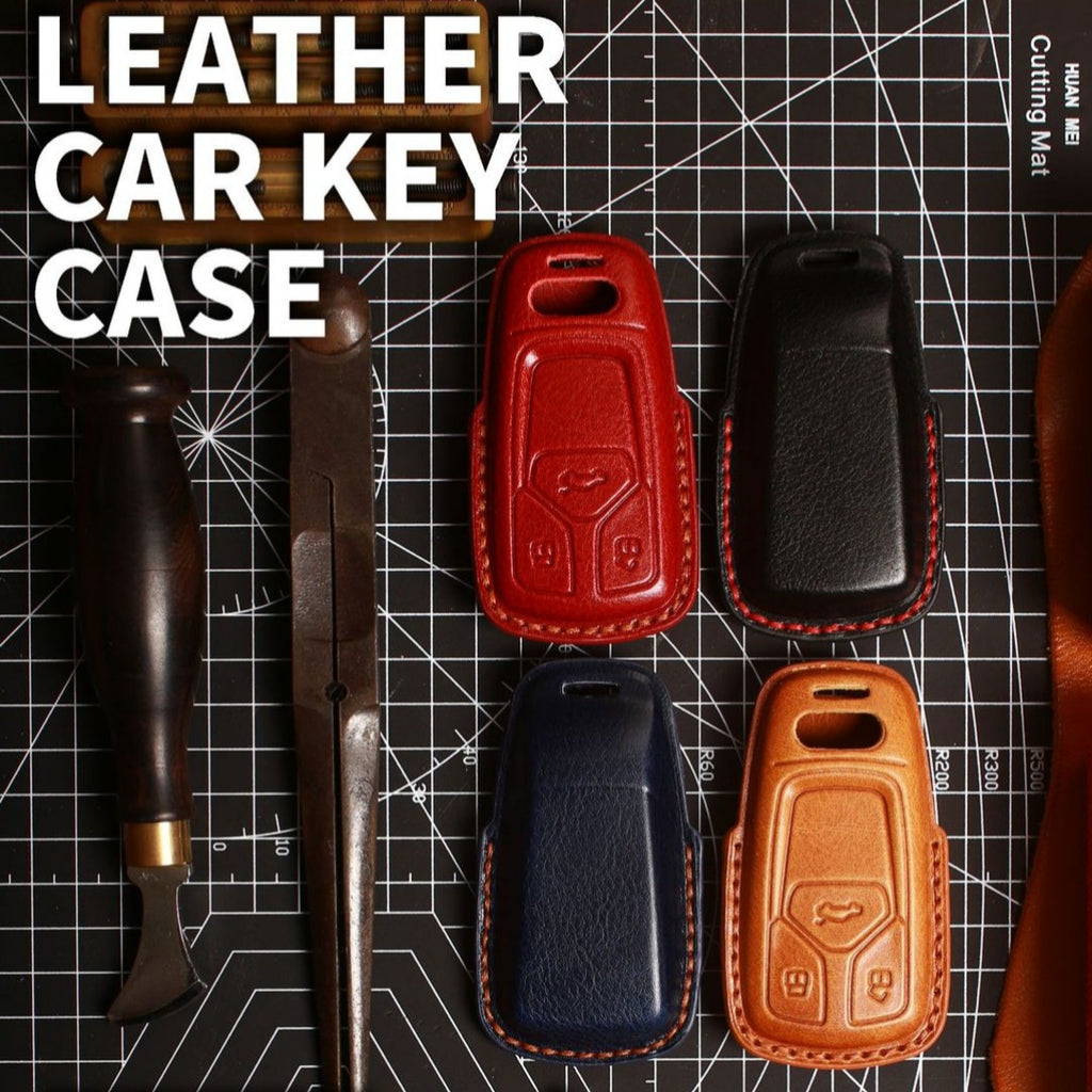 Premium-Autoschlüsselhülle aus Leder für Audi-Schlüssel – Luxuriöser Schutz und passgenau für Audi-Schlüssel
