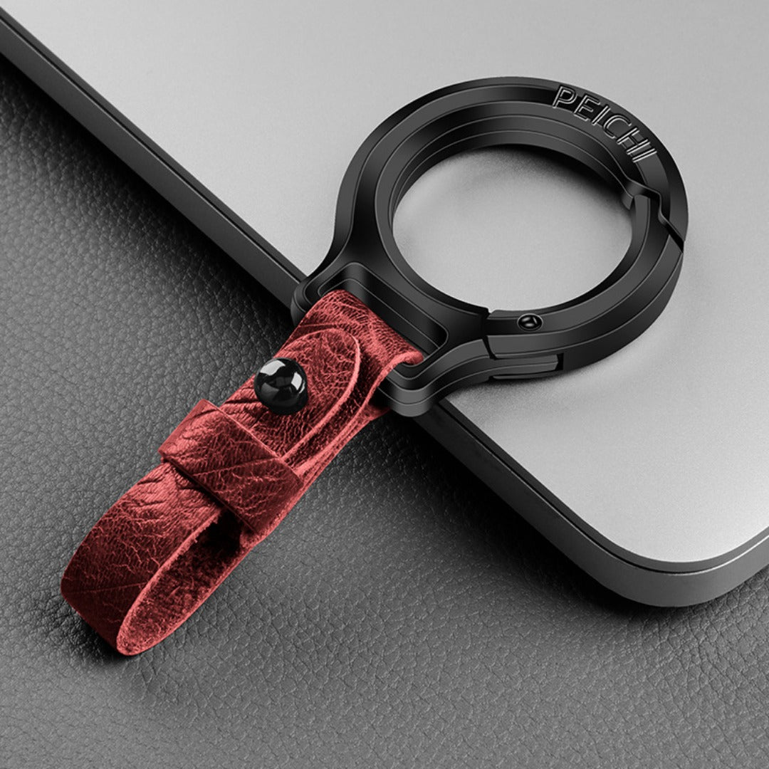 Schlüsselanhänger aus Rindsleder (Oberseite)