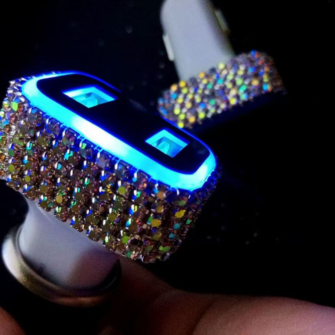 Rhinestone Car Charger Dual USB
