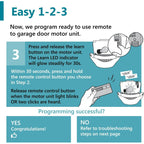 Carsine Garage Door Opener Remote, for Chamberlain, LiftMaster 371LM 373LM 971LM 973LM, Universal Black / 2 PCS