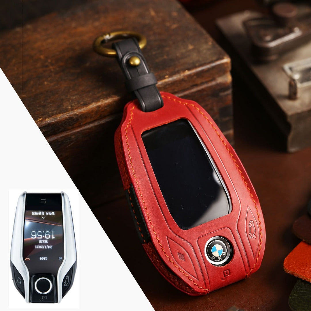Étui pour clé de voiture BMW en cuir véritable - Ajustement haut de gamme pour tous les modèles BMW