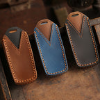 Volkswagen Touareg Autoschlüsselhülle aus Leder mit 3 Tasten