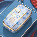 Carsine Land Rover Jaguar Car Key Case Gold Inlaid With Jade Blue / Key case