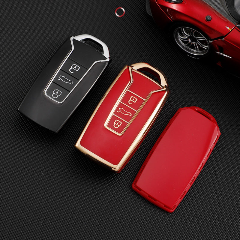 Carsine Volkswagen Car Key Case Golden Edge